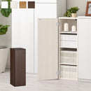 オーダーすき間ラック ロータイプ〔扉付き〕幅31～33cm 隙間収納 ラック 扉付き 5段 可動棚 ロータイプ 本棚 スリム 木目調 オーダー A4 ぼん家具