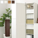 オーダーすき間ラック ハイタイプ〔扉付き〕幅38～40cm 隙間収納 ラック 扉付き 10段 可動棚 ハイタイプ 本棚 スリム 木目調 オーダー ぼん家具