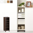 オーダーすき間ラック ロータイプ〔キャスター付き〕幅30～34cm 隙間収納 30cm 31cm 32cm 33cm 34cm 日本製 隙間ワゴン キャスター付き スリム すきま 収納ラック 薄型 隙間 本棚 木製 おしゃれ シンプル 北欧 ぼん家具