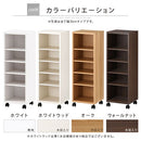オーダーすき間ラック ロータイプ〔キャスター付き〕幅30～34cm 隙間収納 30cm 31cm 32cm 33cm 34cm 日本製 隙間ワゴン キャスター付き スリム すきま 収納ラック 薄型 隙間 本棚 木製 おしゃれ シンプル 北欧 ぼん家具