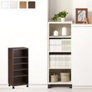 オーダーすき間ラック ロータイプ〔キャスター付き〕幅35～40cm 隙間収納 35cm 36cm 37cm 38cm 39cm 40cm 日本製 隙間ワゴン キャスター付き スリム すきま 収納ラック 薄型 隙間 本棚 木製 おしゃれ シンプル 北欧 ぼん家具