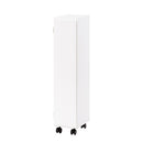 オーダーすき間ラック ロータイプ〔扉・キャスター付き〕幅20～21cm 隙間収納 ラック 扉付き キャスター付き 5段 可動棚 ロータイプ ワゴン 木目調 ぼん家具