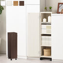 オーダーすき間ラック ロータイプ〔扉・キャスター付き〕幅22～24cm 隙間収納 22cm 23cm 24cm 日本製 隙間ワゴン 扉付き キャスター付き スリム すきま 収納ラック 薄型 隙間 本棚 木製 おしゃれ シンプル 北欧 ぼん家具