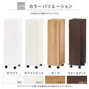 オーダーすき間ラック ロータイプ〔扉・キャスター付き〕幅22～24cm 隙間収納 22cm 23cm 24cm 日本製 隙間ワゴン 扉付き キャスター付き スリム すきま 収納ラック 薄型 隙間 本棚 木製 おしゃれ シンプル 北欧 ぼん家具