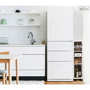 オーダーすき間ラック ロータイプ〔扉・キャスター付き〕幅22～24cm 隙間収納 22cm 23cm 24cm 日本製 隙間ワゴン 扉付き キャスター付き スリム すきま 収納ラック 薄型 隙間 本棚 木製 おしゃれ シンプル 北欧 ぼん家具