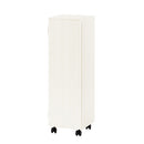 オーダーすき間ラック ロータイプ〔扉・キャスター付き〕幅28～30cm 隙間収納 ラック 扉付き キャスター付き 5段 可動棚 ロータイプ ワゴン 木目調 ぼん家具