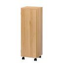 オーダーすき間ラック ロータイプ〔扉・キャスター付き〕幅31～33cm 隙間収納 ラック 扉付き キャスター付き 5段 可動棚 ロータイプ ワゴン 木目調 ぼん家具