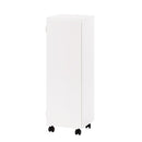 オーダーすき間ラック ロータイプ〔扉・キャスター付き〕幅31～33cm 隙間収納 ラック 扉付き キャスター付き 5段 可動棚 ロータイプ ワゴン 木目調 ぼん家具