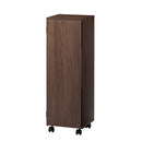 オーダーすき間ラック ロータイプ〔扉・キャスター付き〕幅31～33cm 隙間収納 ラック 扉付き キャスター付き 5段 可動棚 ロータイプ ワゴン 木目調 ぼん家具