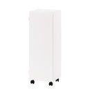 オーダーすき間ラック ロータイプ〔扉・キャスター付き〕幅34～35cm 隙間収納 ラック 扉付き キャスター付き 5段 可動棚 ロータイプ ワゴン 木目調 ぼん家具