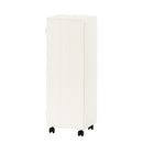 オーダーすき間ラック ロータイプ〔扉・キャスター付き〕幅34～35cm 隙間収納 ラック 扉付き キャスター付き 5段 可動棚 ロータイプ ワゴン 木目調 ぼん家具