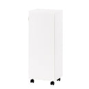 オーダーすき間ラック ロータイプ〔扉・キャスター付き〕幅36～37cm 隙間収納 ラック 扉付き キャスター付き 5段 可動棚 ロータイプ ワゴン 木目調 ぼん家具