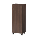 オーダーすき間ラック ロータイプ〔扉・キャスター付き〕幅36～37cm 隙間収納 ラック 扉付き キャスター付き 5段 可動棚 ロータイプ ワゴン 木目調 ぼん家具