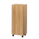 オーダーすき間ラック ロータイプ〔扉・キャスター付き〕幅38～40cm 隙間収納 ラック 扉付き キャスター付き 5段 可動棚 ロータイプ ワゴン 木目調 ぼん家具