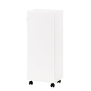 オーダーすき間ラック ロータイプ〔扉・キャスター付き〕幅38～40cm 隙間収納 ラック 扉付き キャスター付き 5段 可動棚 ロータイプ ワゴン 木目調 ぼん家具