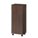 オーダーすき間ラック ロータイプ〔扉・キャスター付き〕幅38～40cm 隙間収納 ラック 扉付き キャスター付き 5段 可動棚 ロータイプ ワゴン 木目調 ぼん家具