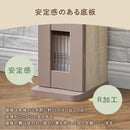 ディスプレイラック cd/dvdラック ガラス扉付き 5段 可動棚 韓国インテリア グレージュ 漫画 本棚 収納 スリム PUTUPUTU