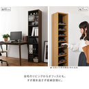 オーダーすき間ラック ハイタイプ〔オープン〕幅10～14cm 隙間収納 ラック 10段 可動棚 ハイタイプ 本棚 スリム 木目調 オーダー A4 ぼん家具