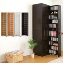 スリムワゴン 引き出し棚〔CD収納タイプ〕 壁面収納 おしゃれ 収納棚 本棚 書棚 収納ラック 可動棚 大容量 スリム 壁面 CDラック DVDラック キャスター付き 日本製 ぼん家具