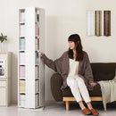 回転式ラック〔ハイタイプ〕 本棚 回転  7段 スリム 木目調 ラック コミック 漫画 ㏅ 大容量 ディスプレイ ぼん家具