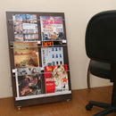 ウッドマガジンラック〔3段ワイド〕 マガジンラック ブックスタンド 本棚 インテリア 家具 おしゃれ 北欧風 収納 スリム シンプル ぼん家具