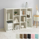 カラーボックス 2列 3段+2段 多目的収納ラック 3段＋2段 深型 横置き可 2列収納 A4サイズ 対応 ぼん家具