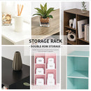 カラーボックス 2列 3段+2段 多目的収納ラック 3段＋2段 深型 横置き可 2列収納 A4サイズ 対応 ぼん家具