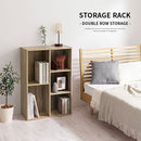 カラーボックス 2列 3段+2段 多目的収納ラック 3段＋2段 深型 横置き可 2列収納 A4サイズ 対応 ぼん家具