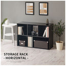 カラーボックス 2列 3段+2段 多目的収納ラック 3段＋2段 深型 横置き可 2列収納 A4サイズ 対応 ぼん家具