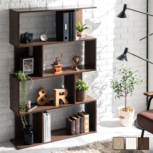 ディスプレイシェルフ〔4段ワイド〕 本棚 ラック オープンラック