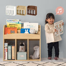絵本収納ラック 絵本棚 絵本ラック 本棚 スリム おもちゃ収納 大容量 おしゃれ コンパクト 木製 子供 約 幅60 表紙が見える カウンター下 ラック ロータイプ ぼん家具