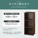 カラーボックス 3段 固定棚 カラーボックス 3段 縦置き 横置き 2WAY A4サイズ対応 ぼん家具