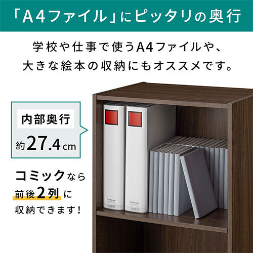カラーボックス〔可動棚・3段〕