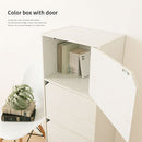 カラーボックス 4段 扉付き カラーボックス 扉付き 4段 収納棚 本棚 雑貨 小物 大容量 木目調 ぼん家具