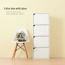 カラーボックス 4段 扉付き カラーボックス 扉付き 4段 収納棚 本棚 雑貨 小物 大容量 木目調 ぼん家具