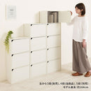 カラーボックス 4段 扉付き カラーボックス 扉付き 4段 収納棚 本棚 雑貨 小物 大容量 木目調 ぼん家具