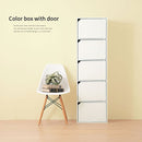 カラーボックス 5段 扉付き カラーボックス 扉付き 5段ボックス 収納棚 本棚 おしゃれ 大容量 キャビネット コミックラック チェスト 木製 漫画 約 幅40 ハイタイプ ぼん家具