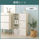 カラーボックス 2列 3段+2段 扉付き 多目的収納ラック 扉付き 3段＋2段 深型 2列収納 A4サイズ 対応 ぼん家具
