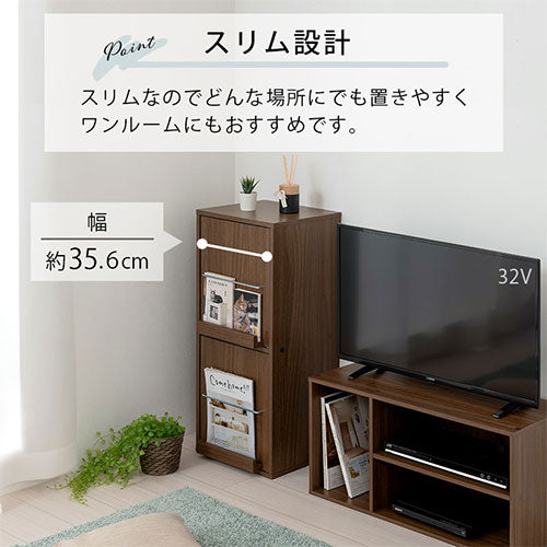 扉付きカラーボックス〔2枚扉〕 ディスプレイラック 2枚 扉付き