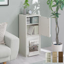 扉付きカラーボックス〔2枚扉〕 ディスプレイラック 2枚 扉付き 可動棚 本棚 雑誌 漫画 収納棚 A4 対応 北欧 ぼん家具