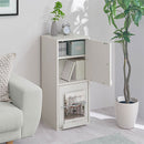 扉付きカラーボックス〔2枚扉〕 ディスプレイラック 2枚 扉付き 可動棚 本棚 雑誌 漫画 収納棚 A4 対応 北欧 ぼん家具