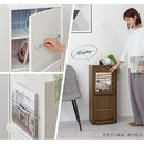 扉付きカラーボックス〔2枚扉〕 ディスプレイラック 2枚 扉付き 可動棚 本棚 雑誌 漫画 収納棚 A4 対応 北欧 ぼん家具