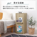 扉付きカラーボックス〔2枚扉〕 ディスプレイラック 2枚 扉付き 可動棚 本棚 雑誌 漫画 収納棚 A4 対応 北欧 ぼん家具