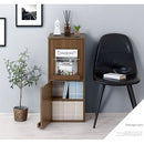 扉付きカラーボックス〔2枚扉〕 ディスプレイラック 2枚 扉付き 可動棚 本棚 雑誌 漫画 収納棚 A4 対応 北欧 ぼん家具