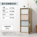 扉付きカラーボックス〔2枚扉〕 ディスプレイラック 2枚 扉付き 可動棚 本棚 雑誌 漫画 収納棚 A4 対応 北欧 ぼん家具