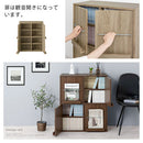 扉付きカラーボックス〔4枚扉〕 ディスプレイラック 4枚 扉付き 可動棚 本棚 雑誌 漫画 大容量 A4 対応 北欧 ぼん家具