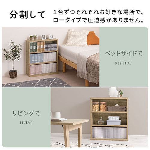 薄型本棚〔2台セット〕