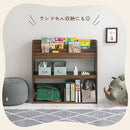 絵本収納ラック 絵本棚 大容量 おもちゃ収納 キッズ 子供 こども 子ども 大人 シンプル 一緒に おもちゃラック 絵本ラック ロータイプ マガジンラック オープンラック ぼん家具