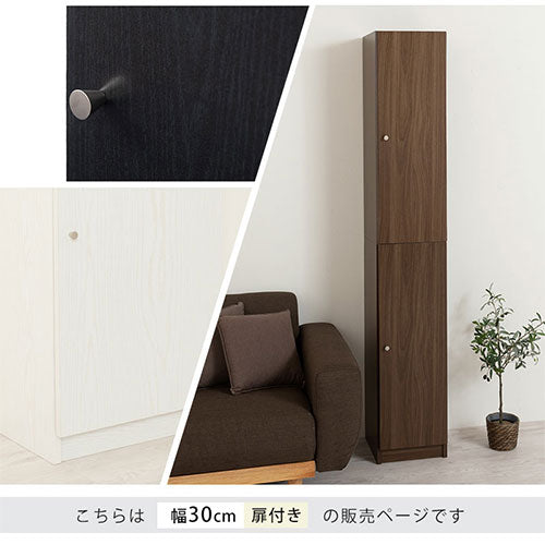 シンプル木製ラック〔幅30cm＋扉〕