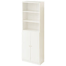 シンプル木製ラック幅60cm〔扉付き〕 本棚 ハイタイプ 扉付き 6段 可動棚 ラック コミック 漫画 大容量 A4 対応 北欧 ぼん家具